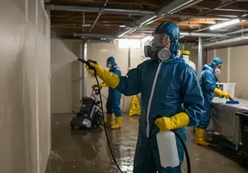 Basement Sanitization and Antimicrobial Treatment process in Hamilton, MO